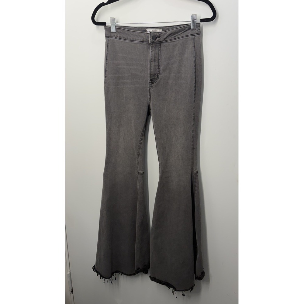 Free People Elephant Ear Bell Bottom Stretch Jeans High Waisted Womens Size 27